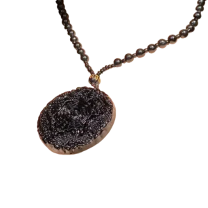 Draksmycke med svart kristall, Obsidian