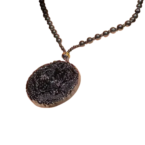 Draksmycke med svart kristall, Obsidian