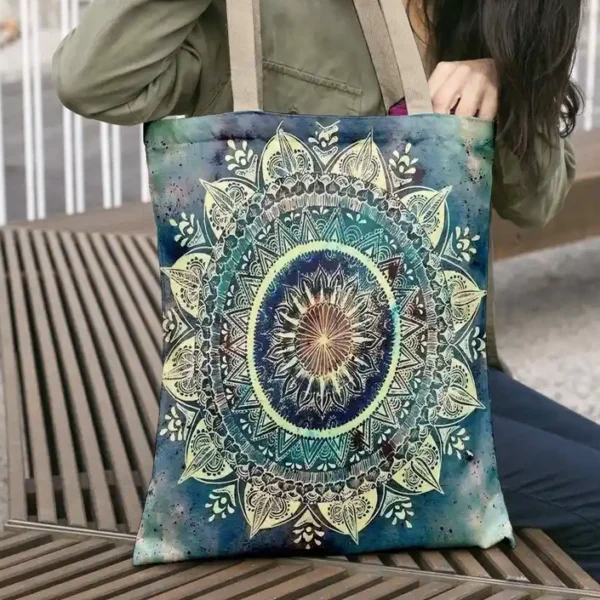 Tygkasse med Mandala motiv - Bild 2